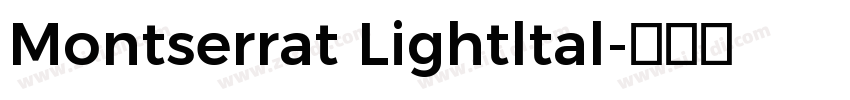 Montserrat Lightltal字体转换